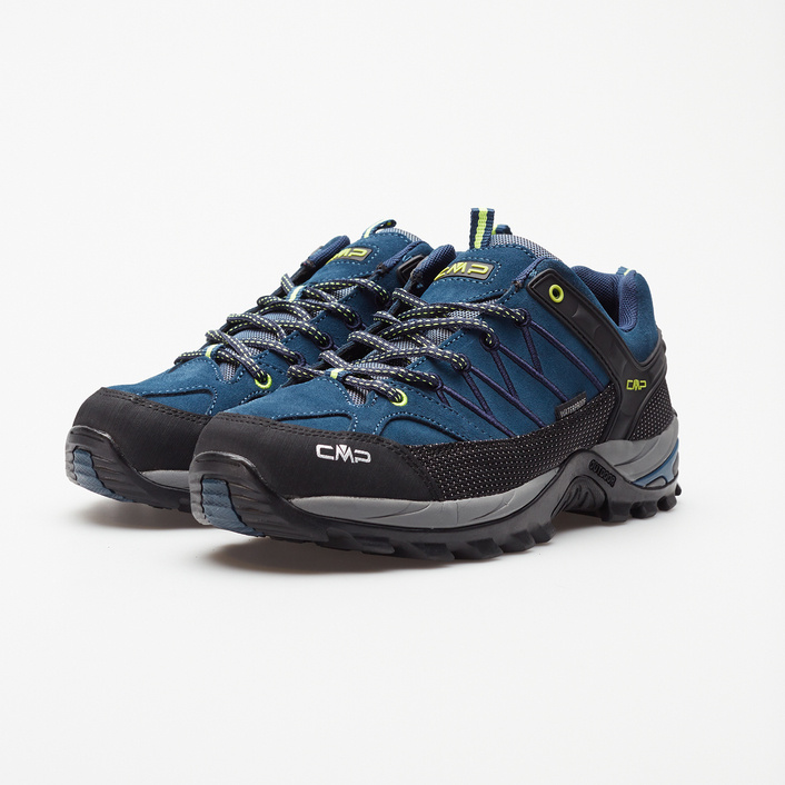 CMP RIGEL LOW TREKKING SHOES WP BLUE INK/YELLOW FLUO