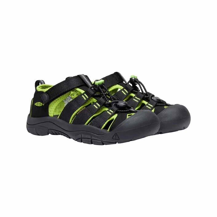 KEEN NEWPORT H2 JUNIOR BLACK/LIME GREEN