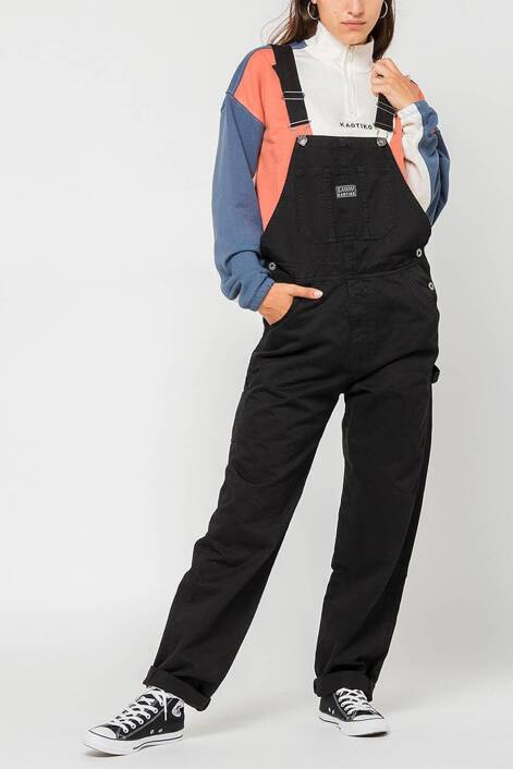 Kaotiko Black Denim Dungaree