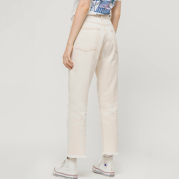 Kaotiko Cropped Straight Nature Trousers