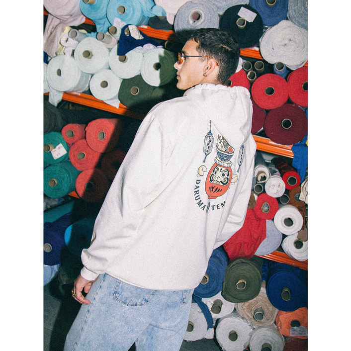 Kaotiko Ivory Daruma Temple Hoodie
