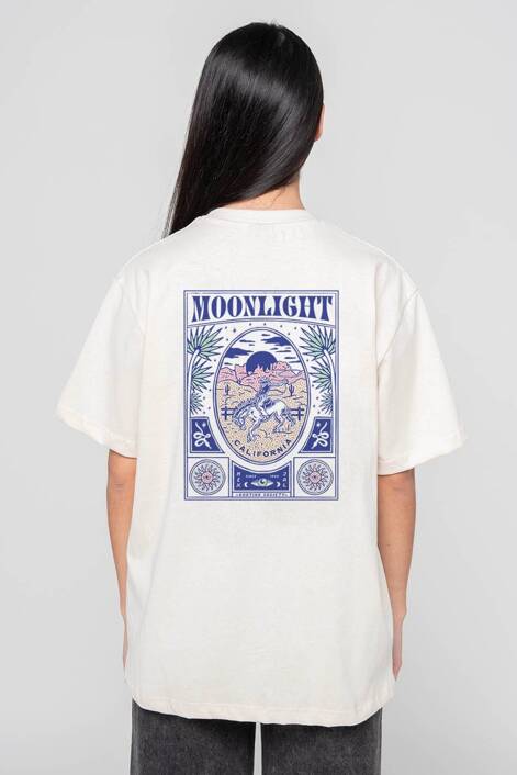 Kaotiko Ivory Moonlight Washed T-Shirt