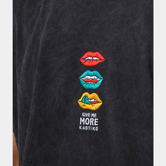 Kaotiko Mouth Colors Washed T-shirt