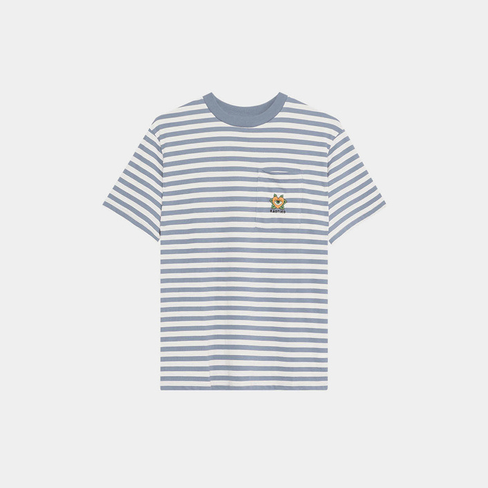 Kaotiko Striped Heart T-shirt