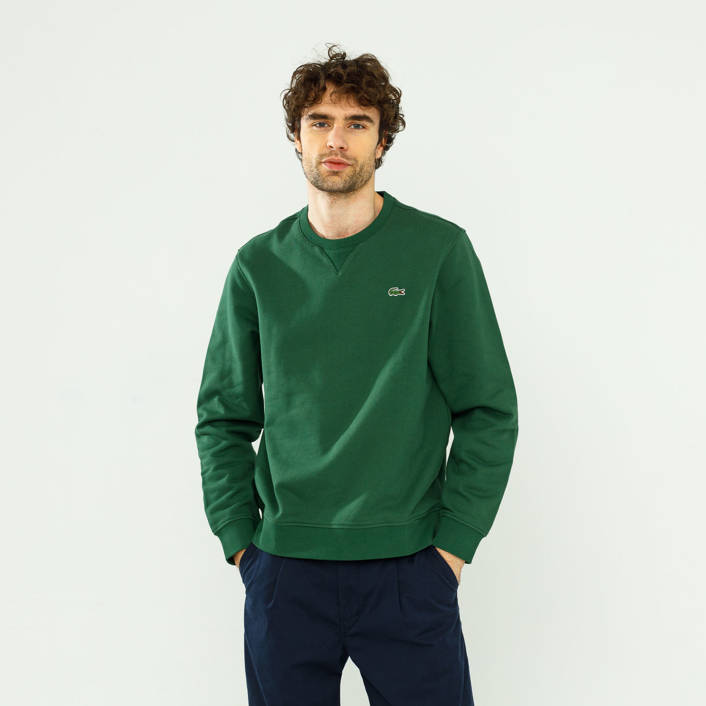 Lacoste SPORT Cotton Blend Fleece Sweatshirt Green