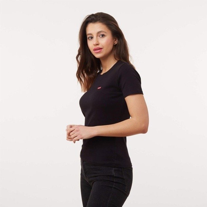 Levi's WMNS RIBBED BABY TEE MINERAL BLACK
