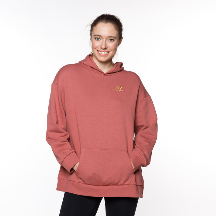 New Balance WOMEN'S  Athletics Higher Learning Hoodie PINK