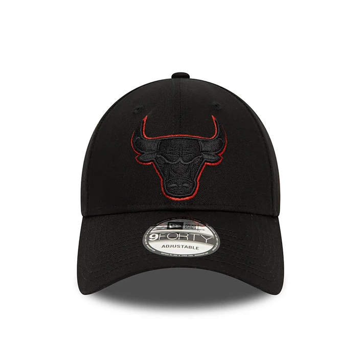 New Era Chicago Bulls Metallic Outline Black 9FORTY Adjustable Cap
