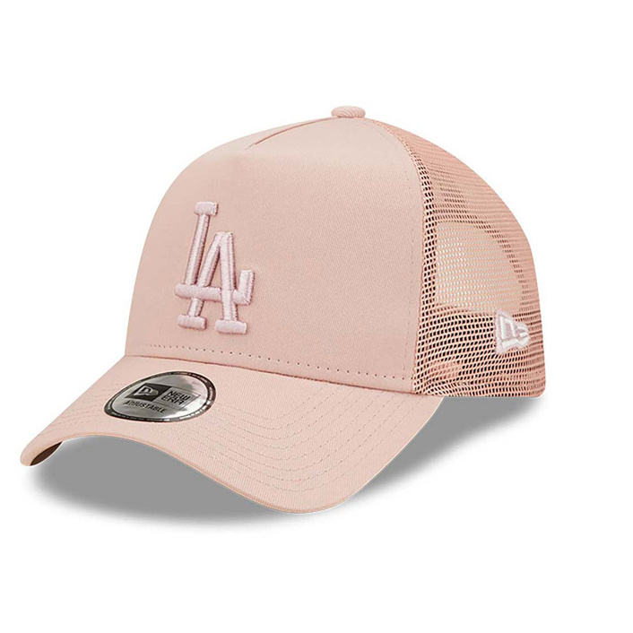 New Era LA Dodgers Tonal Mesh Pink A-Frame Trucker Cap