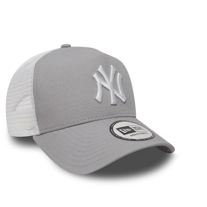 New Era New York Yankees Clean Grey A-Frame Trucker Cap