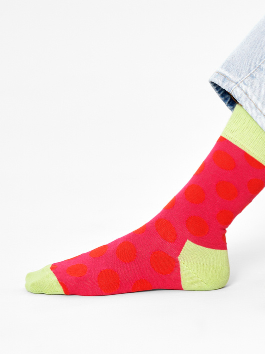 Skarpetki Happy Socks Big Dot na Czerwonym