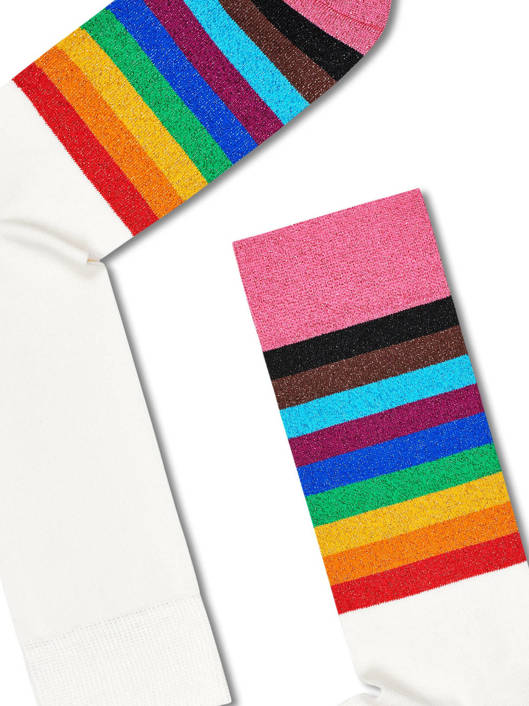 Skarpetki Happy Socks Pride Rainbow na Białym