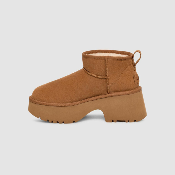 UGG W CLASSIC ULTRA MINI NEW HEIGHTS BOOT CHESTNUT