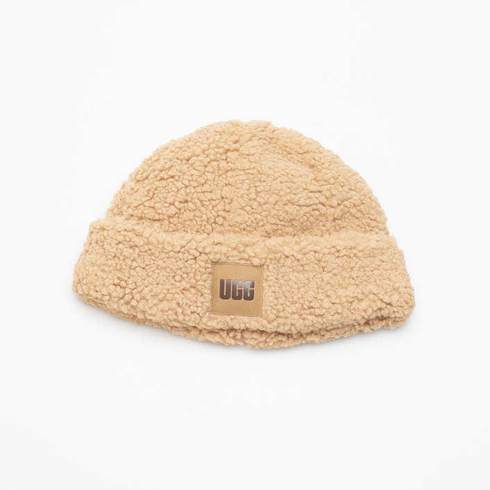 UGG W SHERPA CUFF BEANIE CARAMEL