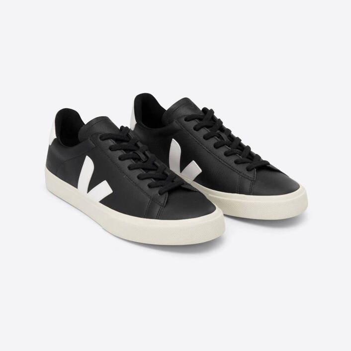 Veja CAMPO CHROMEFREE LEATHER BLACK WHITE