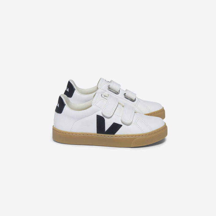 Veja Kids ESPLAR CHROMEFREE LEATHER WHITE BLACK NATURAL