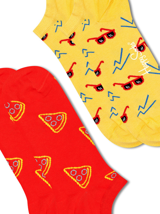 Zestaw skarpet Happy Socks Pizza Slice na Czerwonym Stopki 2-pak