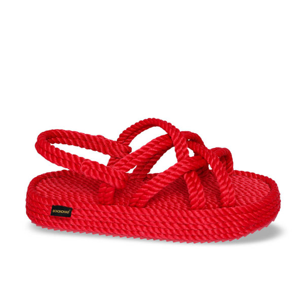 Bohonamd Bodrum Platform Women Rope Sandal – Red