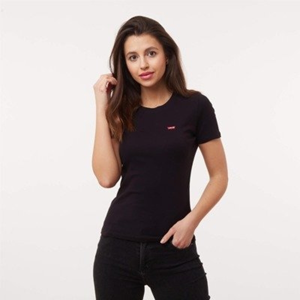 Levi's WMNS RIBBED BABY TEE MINERAL BLACK