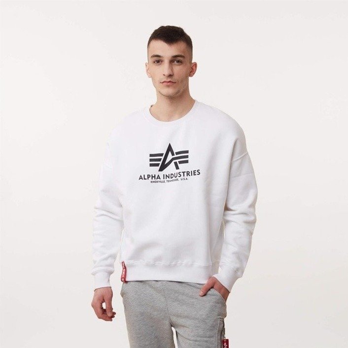 Alpha Industries BASIC OS SWEATER WHITE