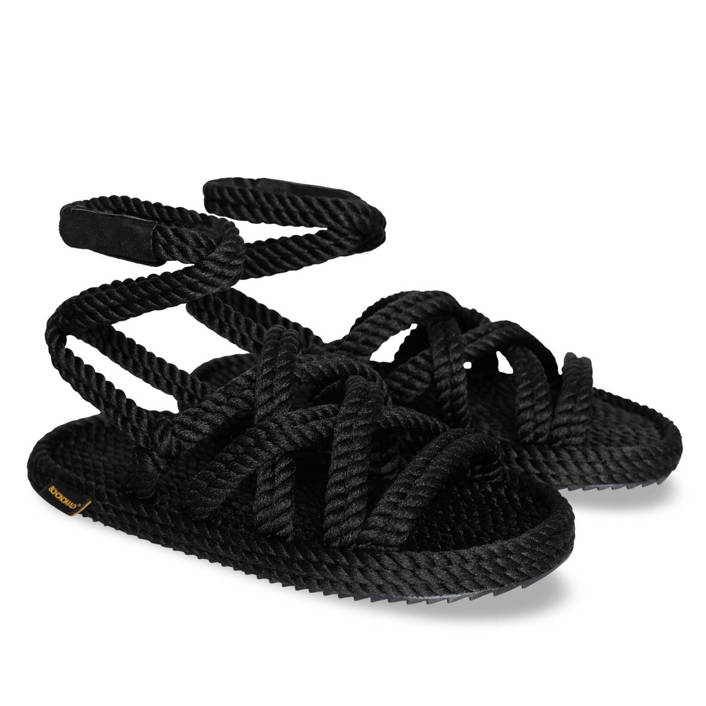 Bohonamd Roma Women Rope Sandal – Black